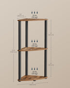 Home Superfast Toolless Assembly 3-Tier Corner Shelf Shelving