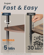 Home Superfast Toolless Assembly 3-Tier Corner Shelf Shelving