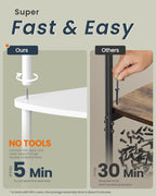 Home Superfast Toolless Assembly 3-Tier Corner Shelf Shelving