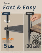 Home Superfast Toolless Assembly 3-Tier Corner Shelf Shelving