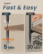 Home Superfast Toolless Assembly 3-Tier Corner Shelf Shelving