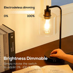 Homelist Dimmable Bedside Lamps Industrial Retro with USB (Set of 2)