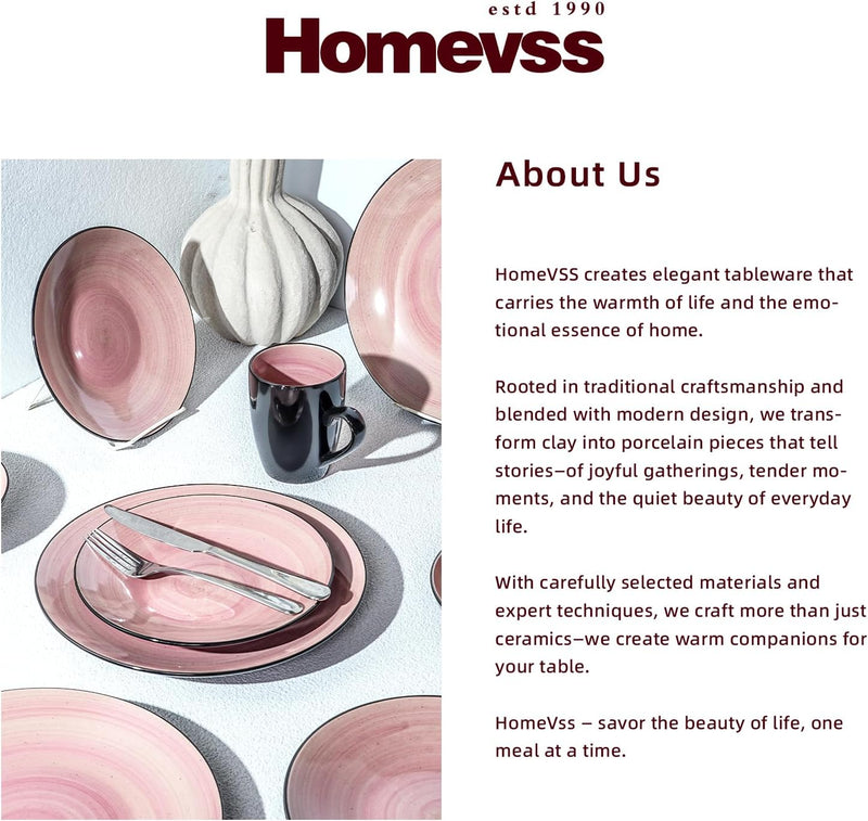 Homevss Dinnerware Set Service for 4 Plates (16 Piece)