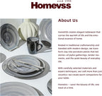 Homevss Dinnerware Set Service for 4 Plates (16 Piece)
