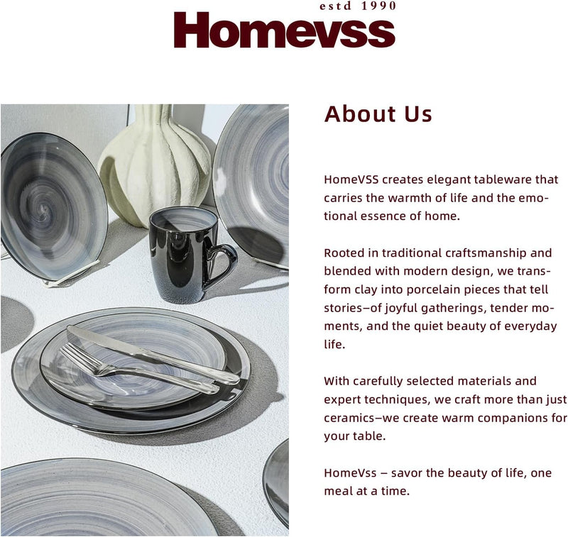 Homevss Dinnerware Set Service for 4 Plates (16 Piece)
