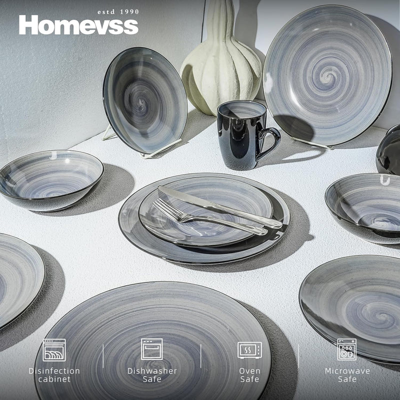 Homevss Dinnerware Set Service for 4 Plates (16 Piece)