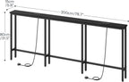 200CM Slim Console Table with 2 Charging