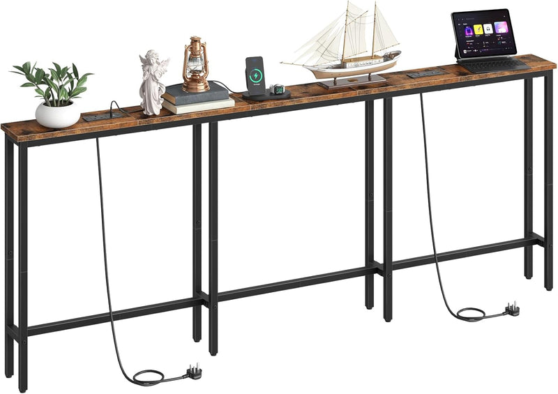 200CM Slim Console Table with 2 Charging
