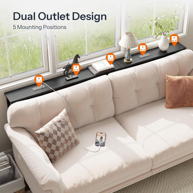 200CM Slim Console Table with 2 Charging