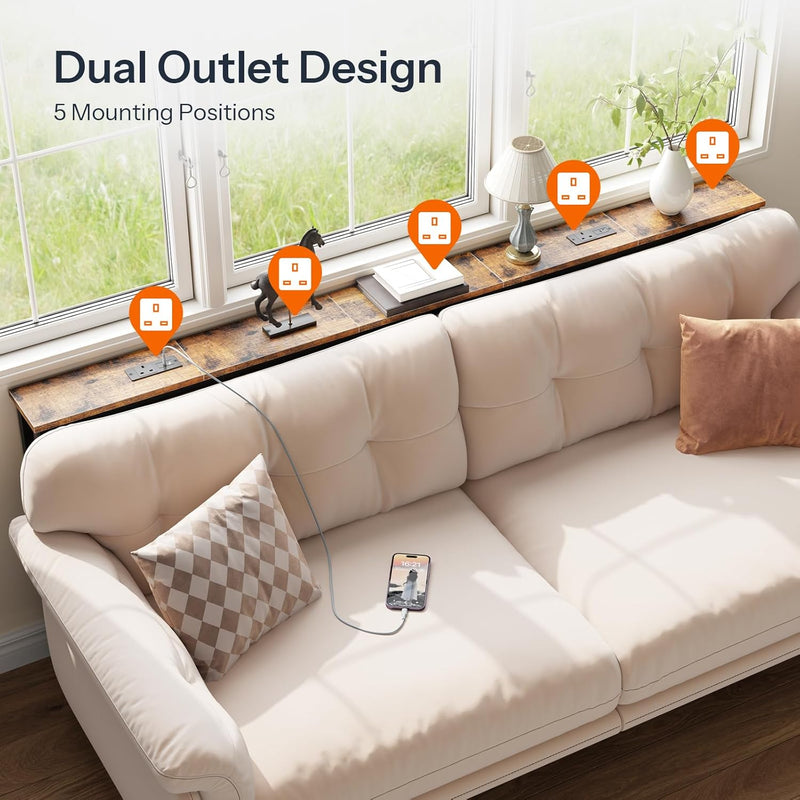 200CM Slim Console Table with 2 Charging