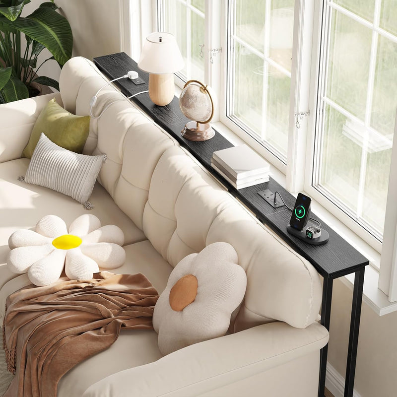 200CM Slim Console Table with 2 Charging