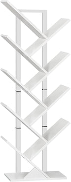 Hoobro Tree Bookshelf Tall 9-Tier Floor Standing Book