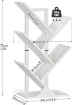 Hoobro Tree Bookshelf Tall 9-Tier Floor Standing Book