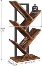 Hoobro Tree Bookshelf Tall 9-Tier Floor Standing Book