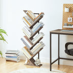 Hoobro Tree Bookshelf Tall 9-Tier Floor Standing Book