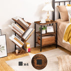 Hoobro Tree Bookshelf Tall 9-Tier Floor Standing Book