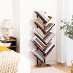 Hoobro Tree Bookshelf Tall 9-Tier Floor Standing Book