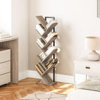 Hoobro Tree Bookshelf Tall 9-Tier Floor Standing Book