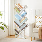 Hoobro Tree Bookshelf Tall 9-Tier Floor Standing Book