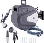 Hose Reel 30m Wall Mounted Garden with Auto