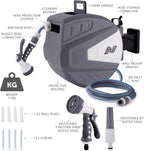 Hose Reel 30m Wall Mounted Garden with Auto