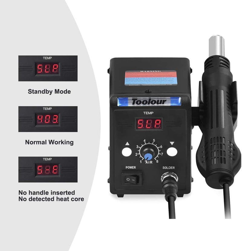 Hot Air Smd Rework Station 100-500 Degreesc Heat