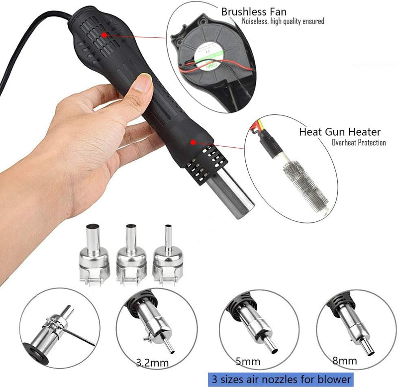 Hot Air Smd Rework Station 100-500 Degreesc Heat