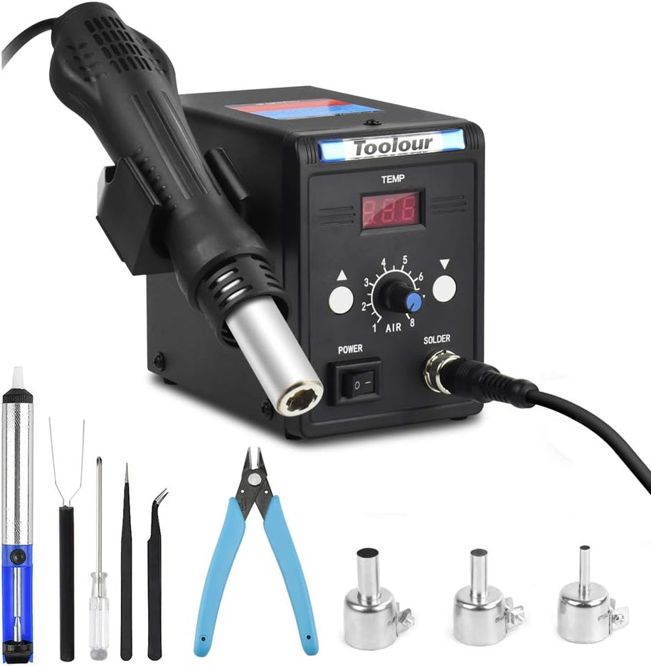 Hot Air Smd Rework Station 100-500 Degreesc Heat