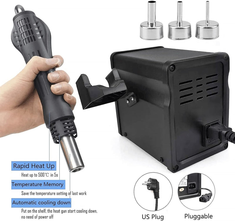 Hot Air Smd Rework Station 100-500 Degreesc Heat