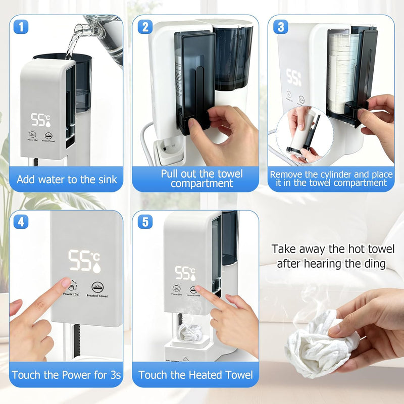 Hot Face Towel Warmer Dispenser Machine Automatic Disposable