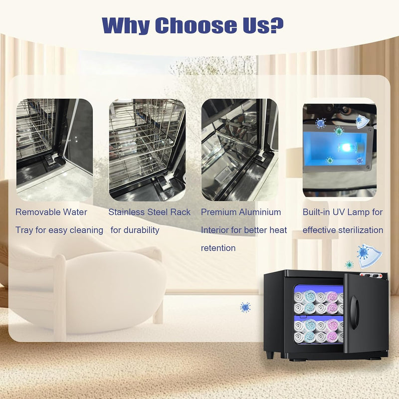 Hot Towel Warmer 23L Cabinet with UV Sterilizer