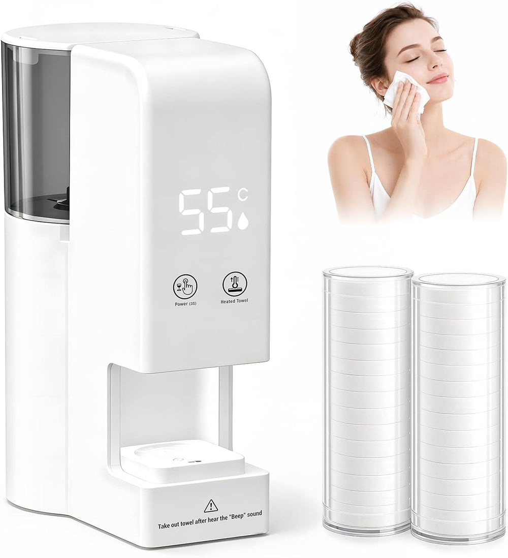 Hot Towel Warmer Dispenser with 40 Compressed Face