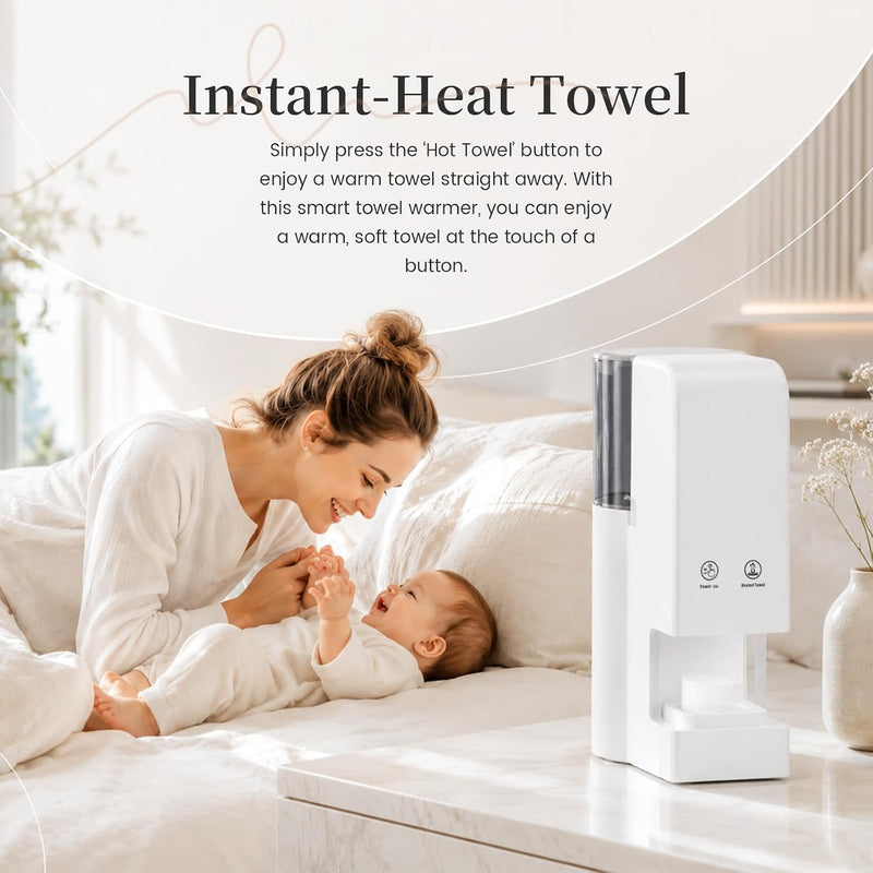 Hot Towel Warmer Dispenser with 40 Compressed Face