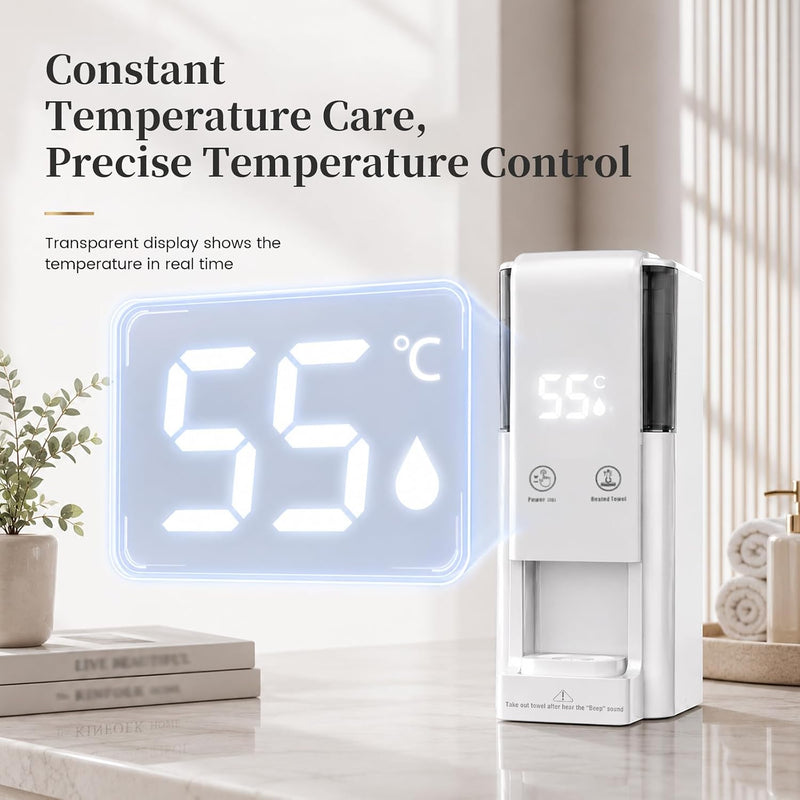 Hot Towel Warmer Dispenser with 40 Compressed Face