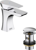 Hourglass Eco Start Bathroom Basin Mixer Chrome Tap