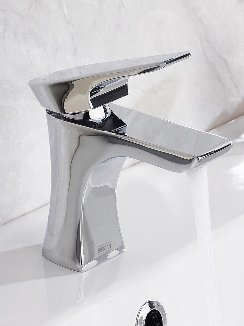 Hourglass Eco Start Bathroom Basin Mixer Chrome Tap