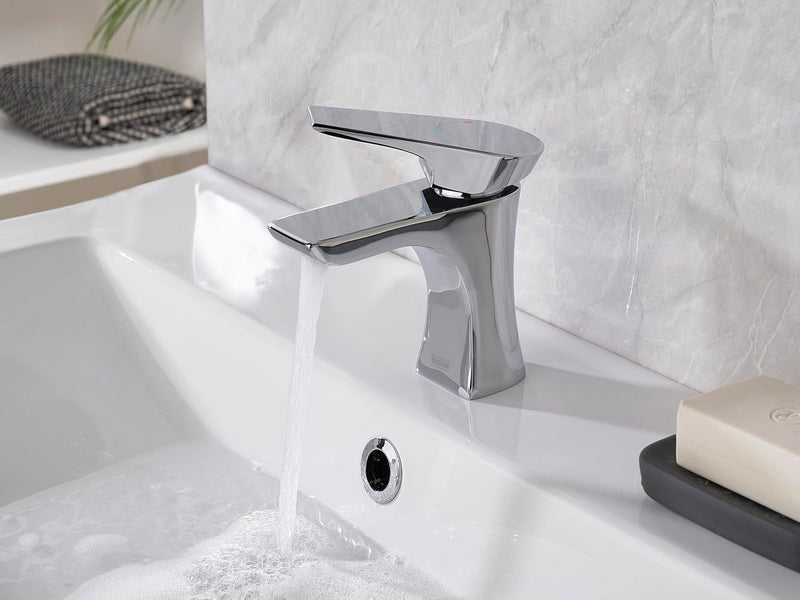 Hourglass Eco Start Bathroom Basin Mixer Chrome Tap