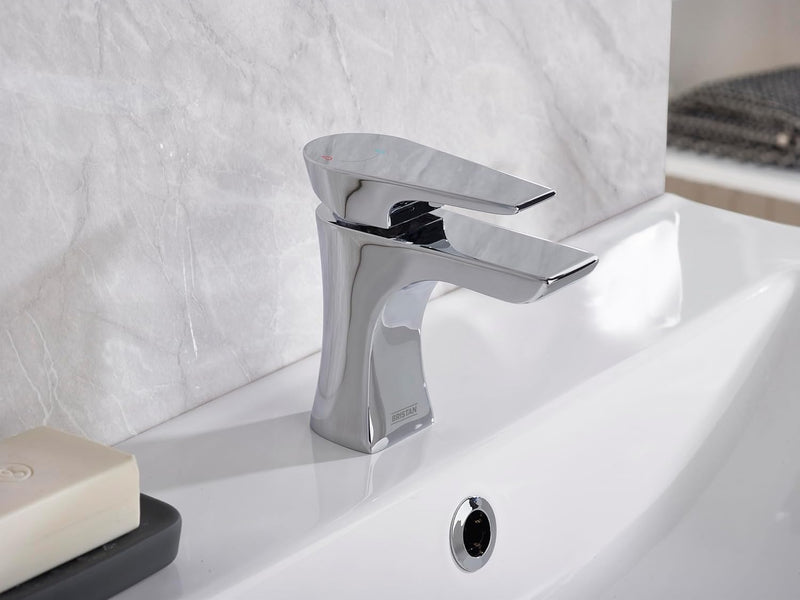 Hourglass Eco Start Bathroom Basin Mixer Chrome Tap