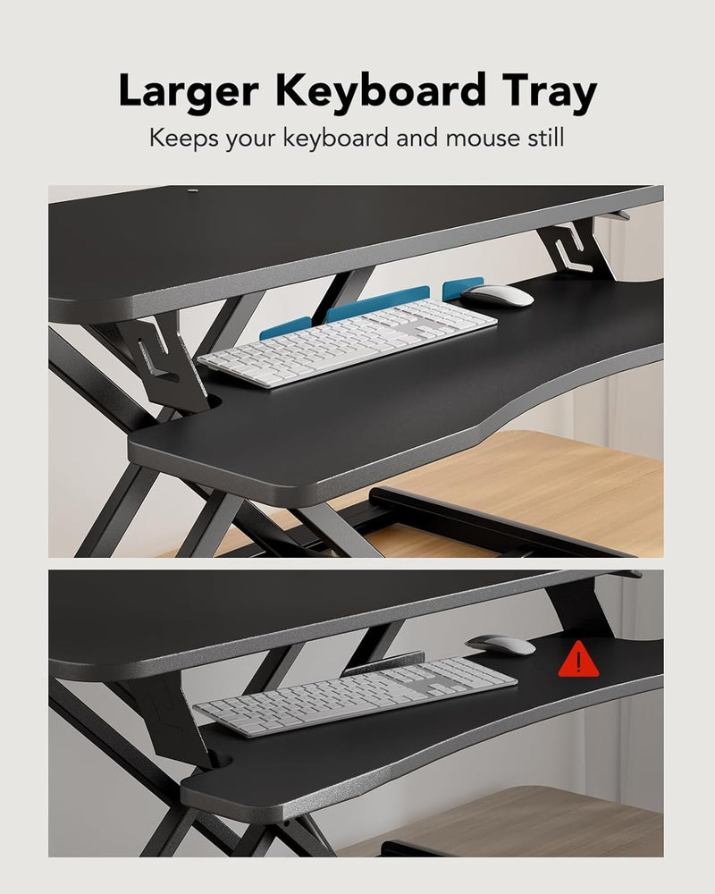 Standing Desk Converter 81CM 32'' Riser Large Keyboard