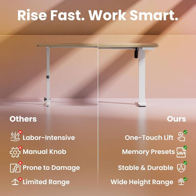 Desk Mit 4 Memory Height Settings Sit-Stand
