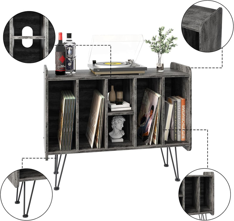 Record Player Stand Vinylrecord Storage 3 Tier End