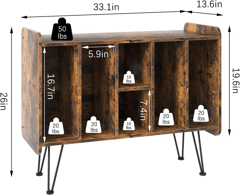 Record Player Stand Vinylrecord Storage 3 Tier End