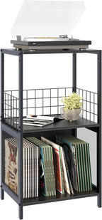 Record Player Stand Vinylrecord Storage 3 Tier End
