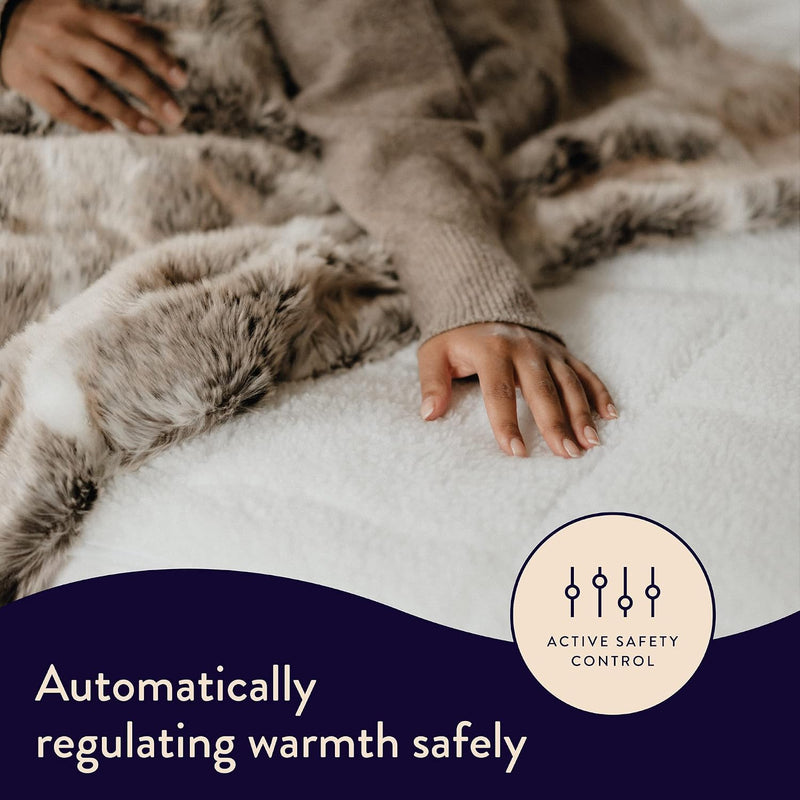 Hunker Down Electric Blanket Single Size Scandi Sherpa