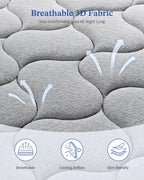 Hybrid Mattress 10.2inch Medium Firm 90x190x26CM 7 Zone
