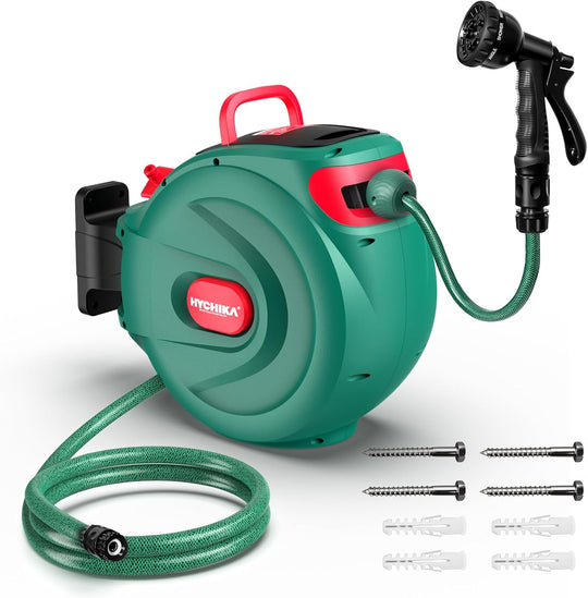 Hychika Hose Reel 30m Wall Mounted Retractable