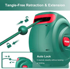 Hychika Hose Reel 30m Wall Mounted Retractable