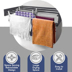 Hyk Wall Mounted Clothes Airer Foldable Drying Rack