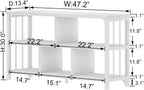 Ibf Farmhouse 3 Tier Open Book Shelf Wood