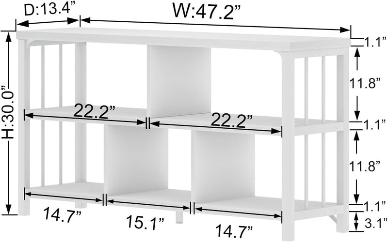 5 Cube Storage Organiser Bookshelf Low Bookcase